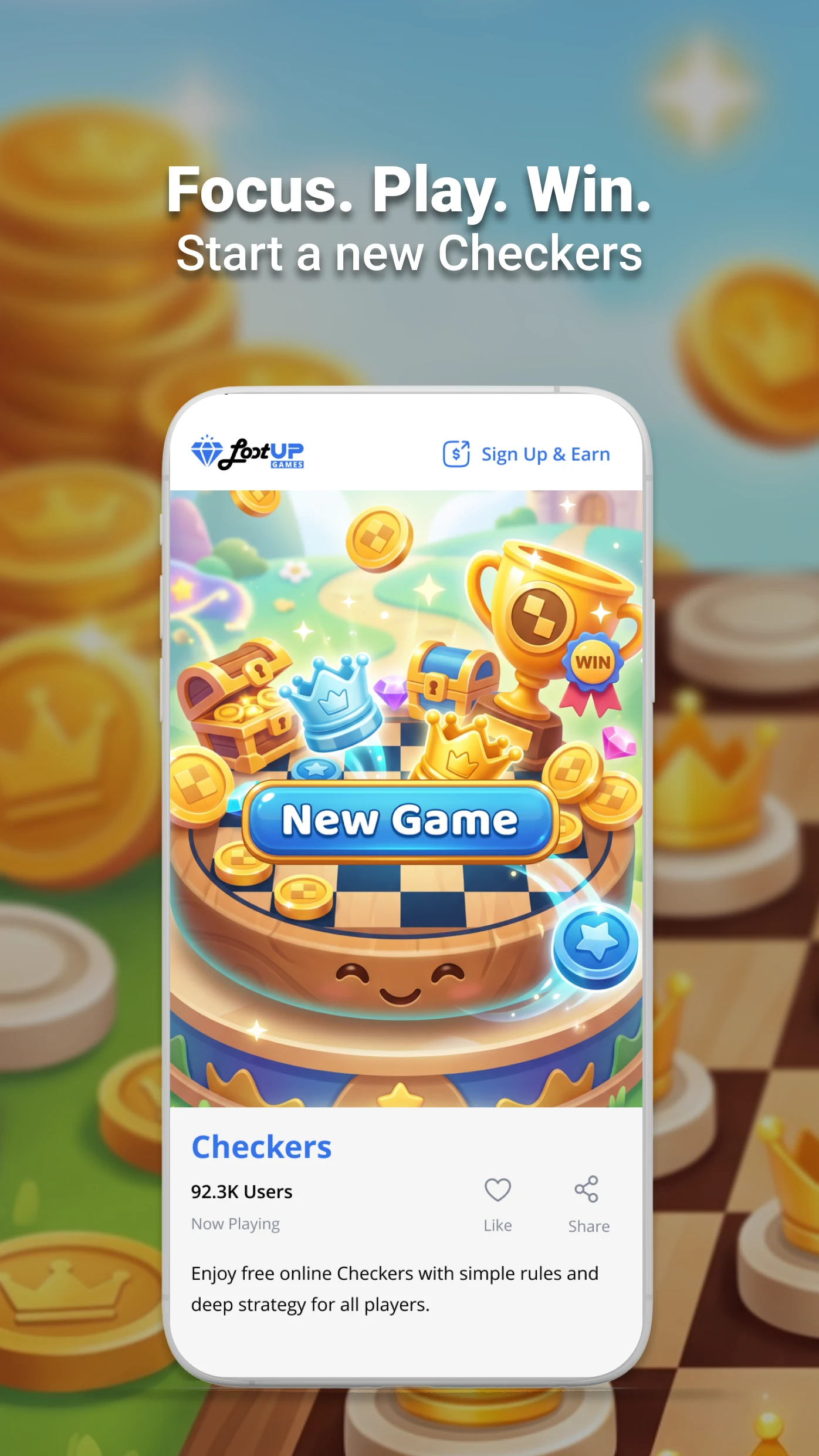 Checkers — Draughts & Rewards screenshot